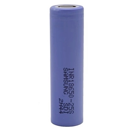 Samsung INR18650-25S 2500mAh 25A Li-Ion Battery (Flat Top)