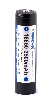 Keeppower 18650 3500mAh Protected Li-Ion Battery (Button Top)