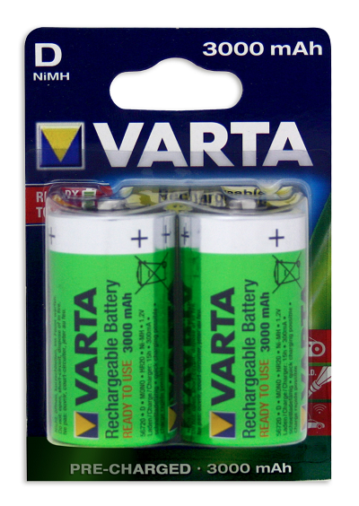 Varta D NiMH Rechargeable Batteries 2 Pack